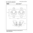 Lucide recessed luminaire EMBED 2 flames, square GU10 IP20, black