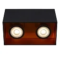 Lucide spot BIDO 2 flames, square GU10 IP20, black