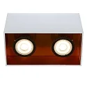 Lucide spot BIDO 2 flames, square GU10 IP20, white