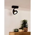 Lucide spot DORIAN LED round GU10 IP20, black dimmable