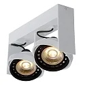 Lucide spot GRIFFON LED 2 flames, square GU10 IP20, white dimmable