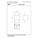 Lucide wall luminaire CUBO square G9 IP20, black