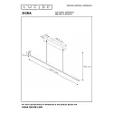 Lucide pendant luminaire SIGMA LED square IP20, white dimmable