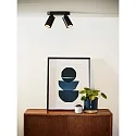 Lucide spot XYRUS LED 2 flames, oval GU10 IP20, black dimmable