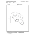 Lucide spot XYRUS LED 2 flames, oval GU10 IP20, black dimmable