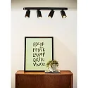 spot XYRUS LED 4 flames, oval GU10 IP20, black dimmable