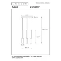 Lucide pendant luminaire TUBULE LED 3 flames, round IP20, black 