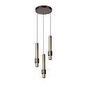 pendant luminaire MARGARY 3 flames IP20, black dimmable