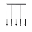 Lucide pendant luminaire MARGARY 5 flames IP20, black dimmable