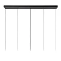 Lucide pendant luminaire MARGARY 5 flames IP20, black dimmable