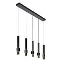 Lucide pendant luminaire MARGARY 5 flames IP20, black dimmable