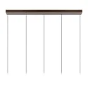 Lucide pendant luminaire MARGARY 5 flames IP20, gold matt, brass, coffee brown dimmable