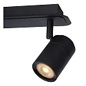 Lucide LED Deckenstrahler LENNERT Badezimmerleuchte, GU10, 2x5W, 3000K, dimmbar, IP44, schwarz