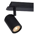 Lucide LED Deckenstrahler LENNERT Badezimmerleuchte, GU10, 3x5W, 3000K, dimmbar, IP44, schwarz
