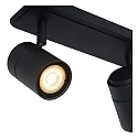 Lucide LED Deckenstrahler LENNERT Badezimmerleuchte, GU10, 3x5W, 3000K, dimmbar, IP44, schwarz