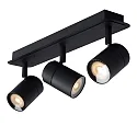 Lucide LED Deckenstrahler LENNERT Badezimmerleuchte, GU10, 3x5W, 3000K, dimmbar, IP44, schwarz