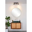 Lucide LED Deckenstrahler LENNERT Badezimmerleuchte, GU10, 3x5W, 3000K, dimmbar, IP44, schwarz