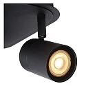 Lucide LED Deckenstrahler LENNERT Badezimmerleuchte, GU10, 4x5W, 3000K, dimmbar, IP44, schwarz