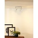 Lucide spot RILOU LED 2 flames, square GU10 IP20, chrome, white dimmable