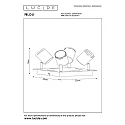 Lucide spot RILOU LED 4 flames, square GU10 IP20, chrome, white dimmable