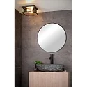 ceiling luminaire CARLYN 2 flames, square E14 IP54, black matt
