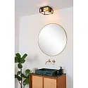 ceiling luminaire CARLYN 2 flames, square E14 IP54, black matt