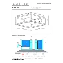 ceiling luminaire CARLYN 2 flames, square E14 IP54, black matt