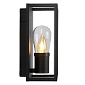 Lucide Badezimmer-Wandleuchte CARLYN, IP54, E14, schwarz matt / Glas klar