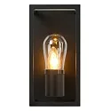 Lucide Badezimmer-Wandleuchte CARLYN, IP54, E14, schwarz matt / Glas klar
