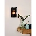 Lucide Badezimmer-Wandleuchte CARLYN, IP54, E14, schwarz matt / Glas klar
