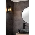 Lucide Badezimmer-Wandleuchte CARLYN, IP54, E14, schwarz matt / Glas klar