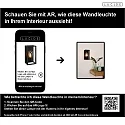 Lucide Badezimmer-Wandleuchte CARLYN, IP54, E14, schwarz matt / Glas klar