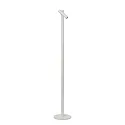 Lucide Outdoor LED Akku-Stehleuchte ANTRIM, IP54, 1-flammig, 2.2W 2700K 140lm 28°, mit Kontakt-Ladestation + Touch-Dimmer, weiß