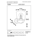Lucide Outdoor Wandleuchte TULSA, 1xE27, IP44, schwarz