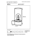 Lucide wall luminaire MICHA cylindrical E27 IP44, black, transparent