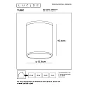 Lucide Outdoor Deckenstrahler TUBIX, Ø 10,8 cm, 1xE27, IP54, weiß