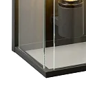 Lucide wall luminaire CLAIRE square E27 IP54, anthracite