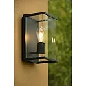 Lucide wall luminaire CLAIRE square E27 IP54, anthracite