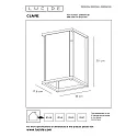 Lucide wall luminaire CLAIRE square E27 IP54, anthracite
