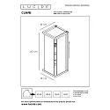 Lucide wall luminaire CLAIRE 2 flames, square E27 IP54, anthracite