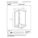 Lucide wall luminaire CLAIRE square E27 IP54, anthracite