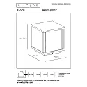 Lucide Outdoor Pollerleuchte CLAIRE, 1xE27, IP54 - 20x20x24,5 cm, Anthrazit