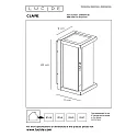 Lucide Outdoor Wandleuchte CLAIRE, 1xE27, IP54 - 9x11x20 cm, Anthrazit