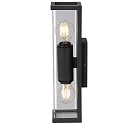 Lucide wall luminaire CLAIRE 2 flames, square E27 IP54, anthracite