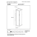 Lucide wall luminaire CLAIRE 2 flames, square E27 IP54, anthracite