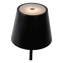 Lucide LED Outdoor Akku Tischleuchte JUSTIN, Ø 11 cm, 1x2,2W, 3000K, IP54, dimmbar, schwarz