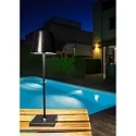 Lucide LED Outdoor Akku Tischleuchte JUSTIN, Ø 11 cm, 1x2,2W, 3000K, IP54, dimmbar, schwarz