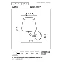 Lucide wall luminaire JUSTIN LED round IP65, black