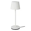 Lucide LED Akku-Tischleuchte JUSTINE, 2W, 2700K, 210lm, IP54, dimmbar, weiß