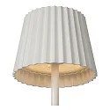 Lucide LED Akku-Tischleuchte JUSTINE, 2W, 2700K, 210lm, IP54, dimmbar, weiß